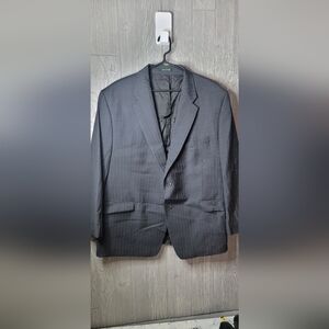 NWOTLauren Ralph Lauren charcol gray and white  pin stripe wool blazer size 50S.